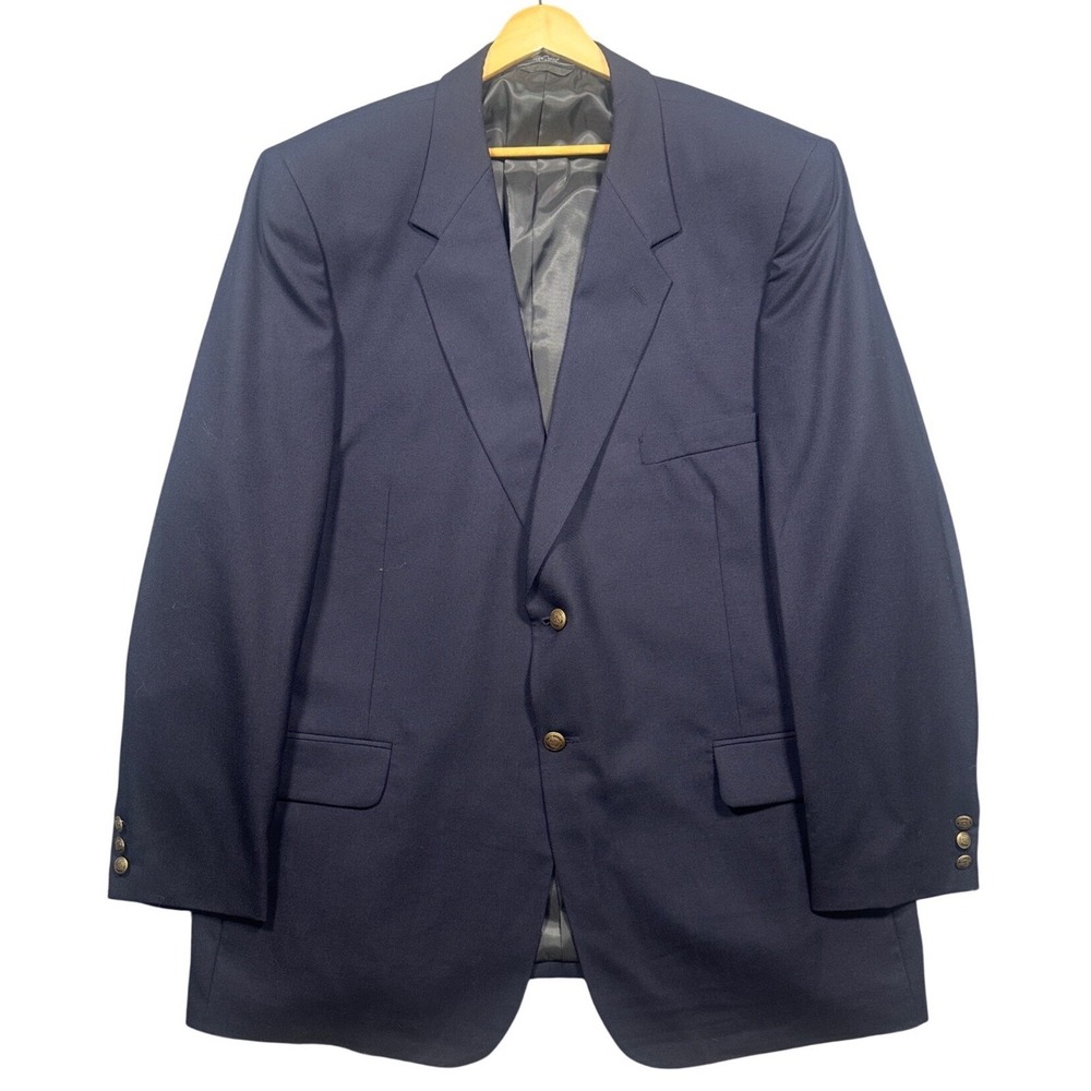 Bernhard Altmann‎ Mens Navy Blue 100% Pure Wool 2 Button Blazer Sport Coat 50L